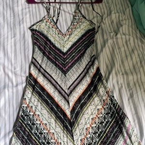 Spaghetti strap multi-color sun dress